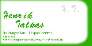 henrik talpas business card